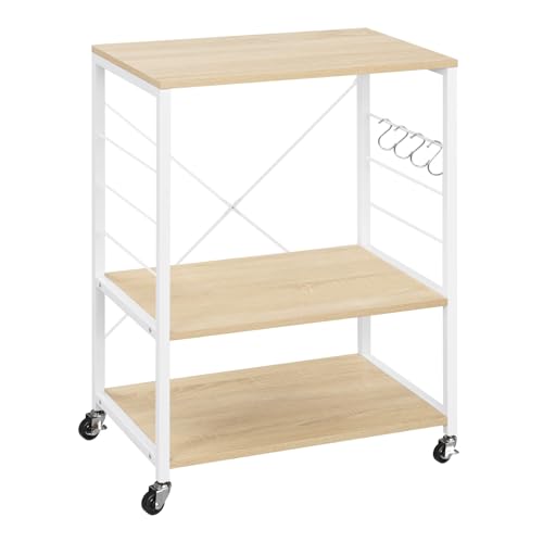 Woltu K Chenregal Auf Rollen Mikrowellen Regal Mit