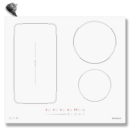 Karienvir Induktionskochfeld Wei 4 Platten Flexzone Mit Stecker