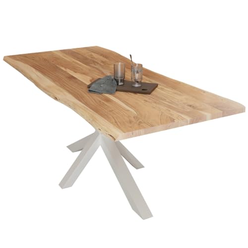 Liadomo Esstisch 200x100 Diala Natur Baumkantentisch Baumkante Akazie