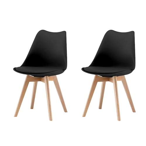 Garvis Esszimmerst Hle 2er Set Mit Massivholz Beinen