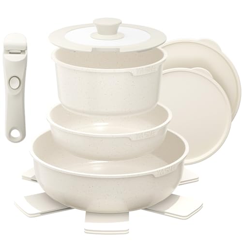 Yashe 9 Teiliges Topf Und Pfannenset Antihaft Kochgeschirr