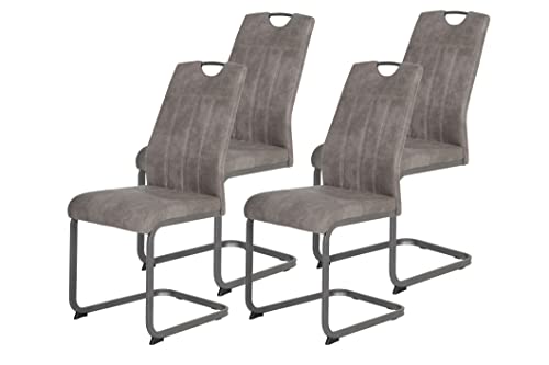 Hela Tische 4er Set Esszimmerstuhl Schwingstuhl Christina Microfaser