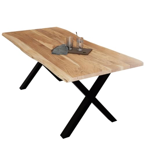 Liadomo Esstisch 220x100 Diala Natur Baumkantentisch Baumkante Akazie