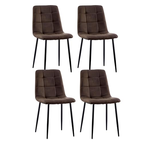 Clipop Esszimmerst Hle 4er Set Braun Kunstleder St