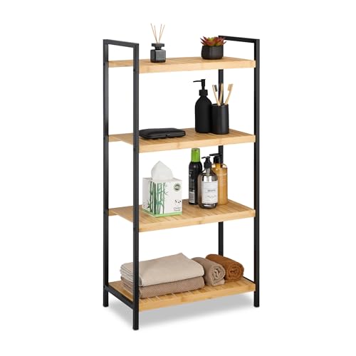 Relaxdays Regal Bambus Universales Standregal Bad Und K