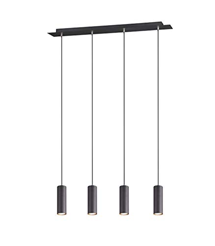 Lightling Modern Pendellampe Julie 4 Flammige Pendelleuchte Schwarz