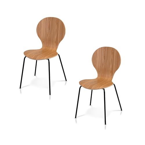 Khg 2er Set Stapelst Hle Esszimmerstuhl Stuhl Aus