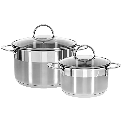 Gr We Kocht Pfe Inkl Glasdeckel 2er Topf