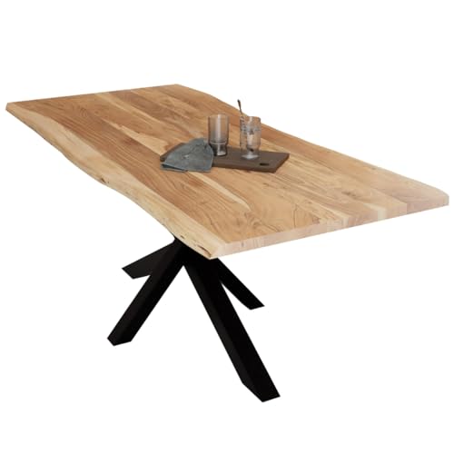 Liadomo Esstisch 160x85 Diala Natur Baumkantentisch Baumkante Akazie