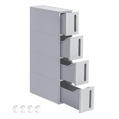 Songmics Nischenregal Mit Rollen Rollwagen Mit 4 Schubladen