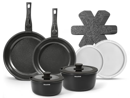 Keramik Topfset Mit Abnehmbarer Griff 14 Teilig Pfannenset