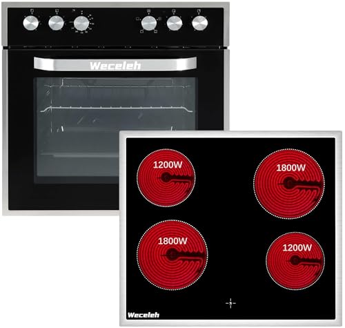 Weceleh Herd Mit Keramikkochfeld Und Backofen Einbauherd Herdsets