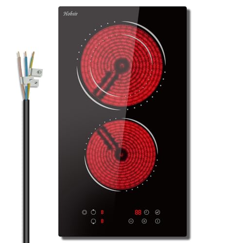 Glaskeramikkochfeld 2 Zonen Hobsir Einbau Kochfelder 30cm 3200w