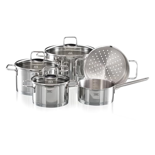 Khg Topfset 5 Teilig Edelstahl Mit D Nsteinsatz
