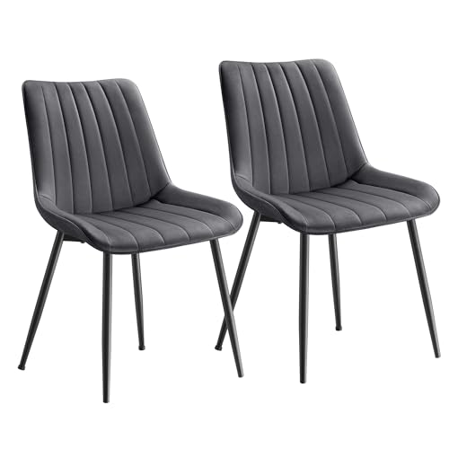 Songmics Esszimmerstuhl 2er Set K Chenstuhl Samt Polsterstuhl