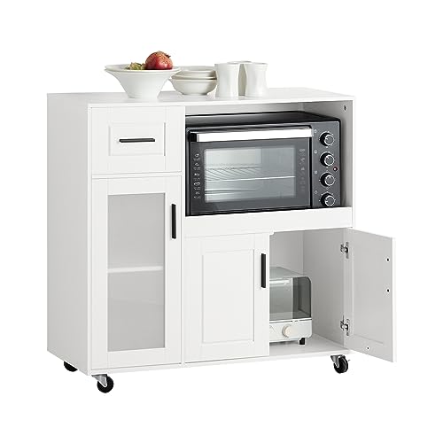Sobuy Fsb78 W Sideboard Auf Rollen K Chenwagen