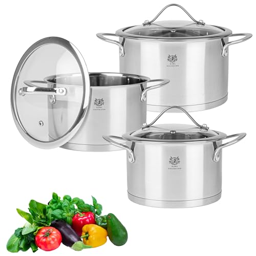 Karl Hausmann Topfset Induktion Edelstahl 3 Teilig Kocht