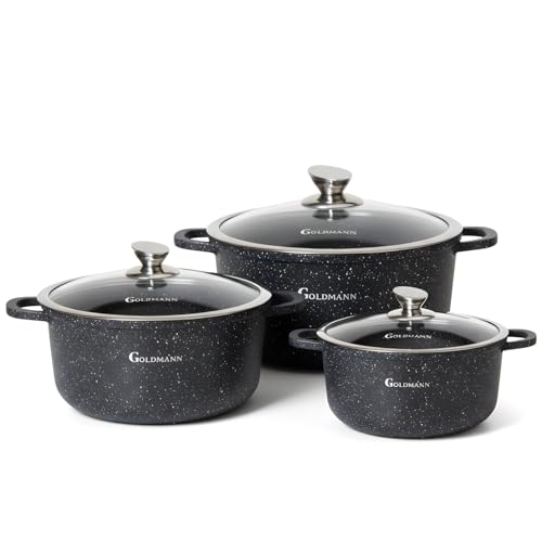 Goldmann 3 Teiliges Kochtopf Set 20x24x28 Cm Guss