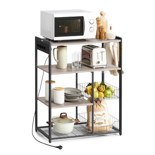 Vasagle K Chenregal Mit Steckdosen Standregal Mit 2