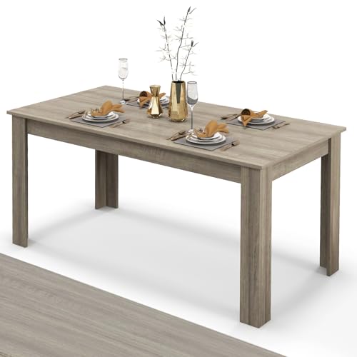 Homasis Esszimmertisch Aus Holz Rechteckiger Esstisch Gro Er