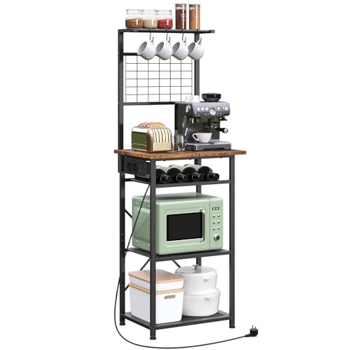 Mahancris K Chenregal Mit Steckdosen Standregal B Ckerregal