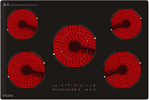 Covercook 77cm Glaskeramikkochfeld 5 Zonen Autarkes Kochfeld Einbau