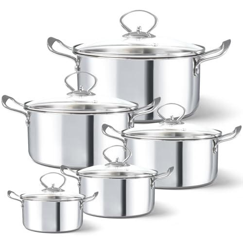 Houslux Topfset Induktion Topf Kochtopf Set 5 Teilig