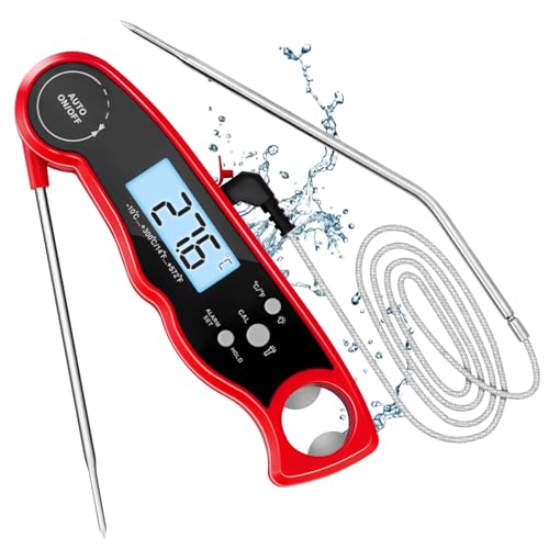 Yiifell Fleischthermometer Thermometer Kochen Digital Grillthermometer Bratenthermometer Mit