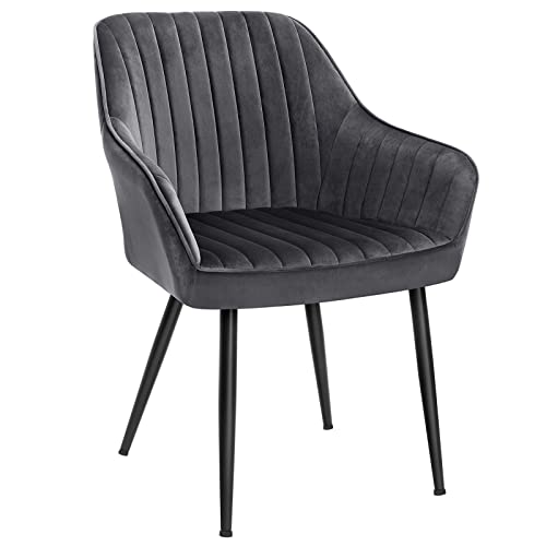 Songmics Esszimmerstuhl Sessel Gepolsterter Sitz Mit Armlehnen Sitzbreite