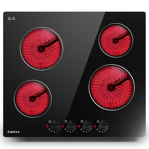 Cazooo Glaskeramik Kochfeld 60 Cm 4 Kochzonen Einbau