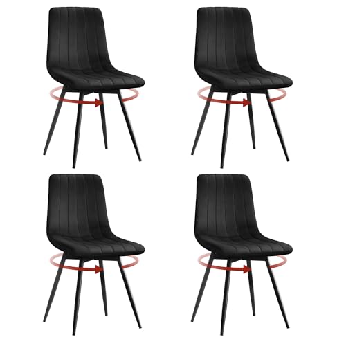 Klihome Esszimmerst Hle 4er Set Drehbar Samt K