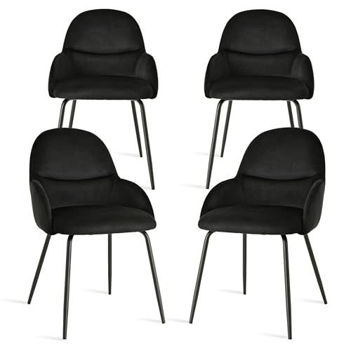 Goeurvant Esszimmerst Hle 4er Set Mit Armlehne Ergonomische