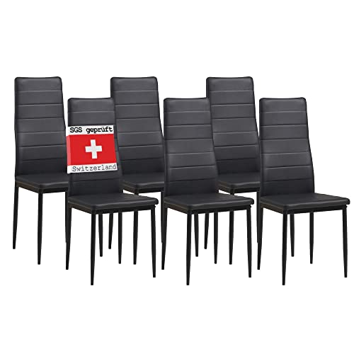 Albatros Esszimmerst Hle 6er Set Milano Schwarz Edles