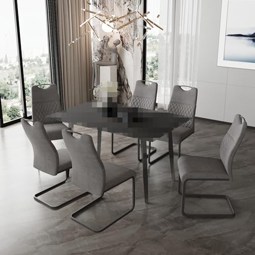 Jiexi Esszimmerst Hle Schwingstuhl 6 Teilig Modern Mit