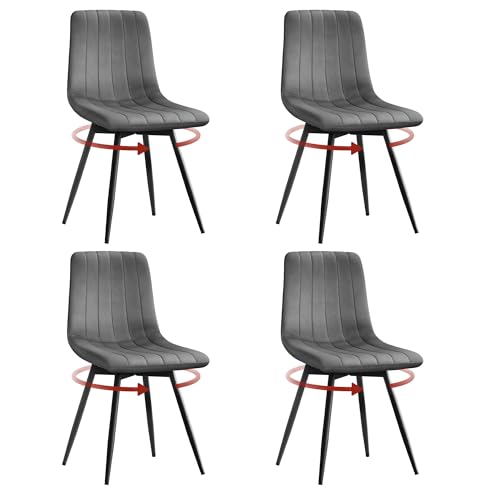 Klihome Esszimmerst Hle 4er Set Drehbar Samt K
