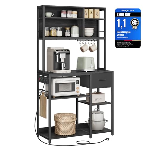 Vasagle K Chenregal Mit Steckdosen Standregal 40 X