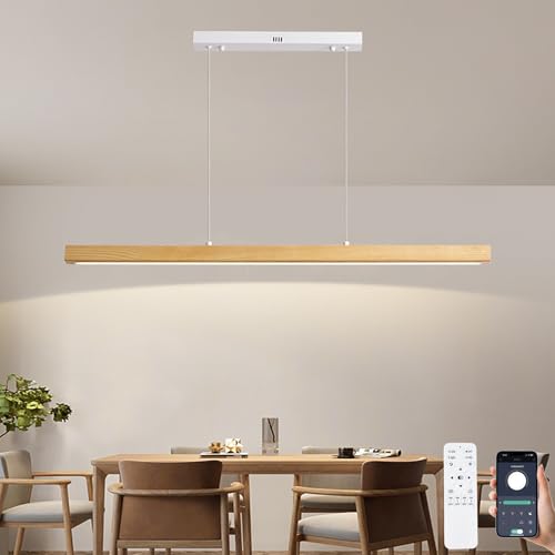Pinrutar Holz Led Pendelleuchte Esstische Dimmbare H Ngelampe