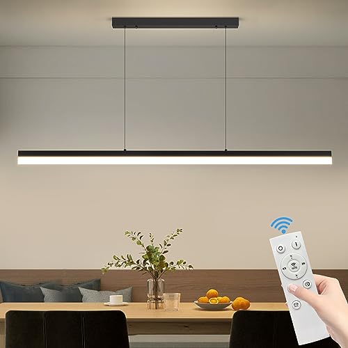 Mikeru Pendelleuchte Esszimmer 48w 120cm Lampe Esstisch Dimmbar