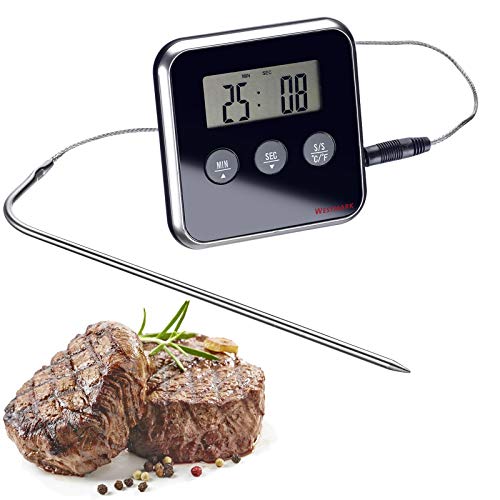 Westmark Digitales Bratenthermometer Mit Alarmfunktion Zum Aufstellen Oder
