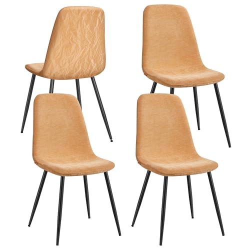Vasagle Esszimmerstuhl 4er Set K Chenstuhl Polsterstuhl Metallbeine