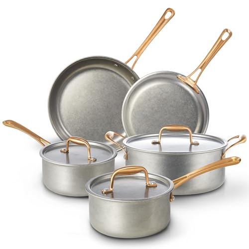 Kokhub 8 Teiliges Topfset Edelstahl Induktion Vintage T