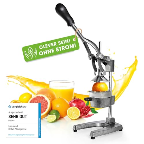 Lumaland Edelstahl Saftpresse Hochwertige Sehr Leise Manuell Bedienbare
