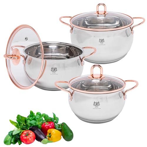 Karl Hausmann Topfset Induktion Edelstahl 3 Teilig Kocht
