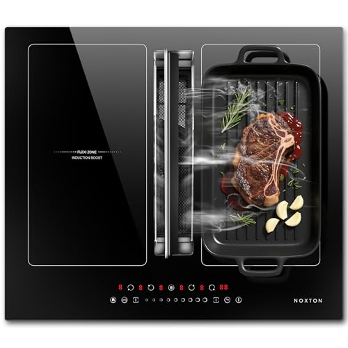 Noxton Induktionsfeld Flexzonen Mit Dunstabzugshaube Induktionskochfeld 60 Cm