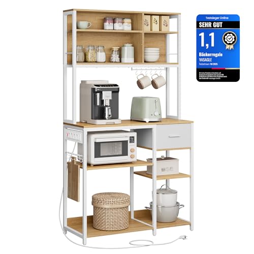 Vasagle K Chenregal Mit Steckdosen Standregal 40 X