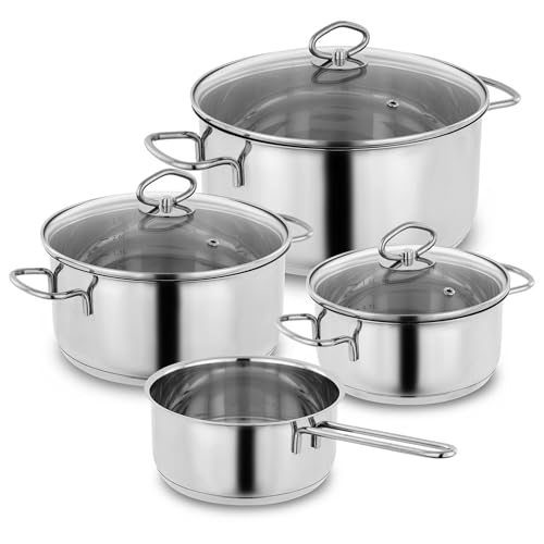 Kopf Topfset Merkur Aus Edelstahl Induktionst Pfe Mit