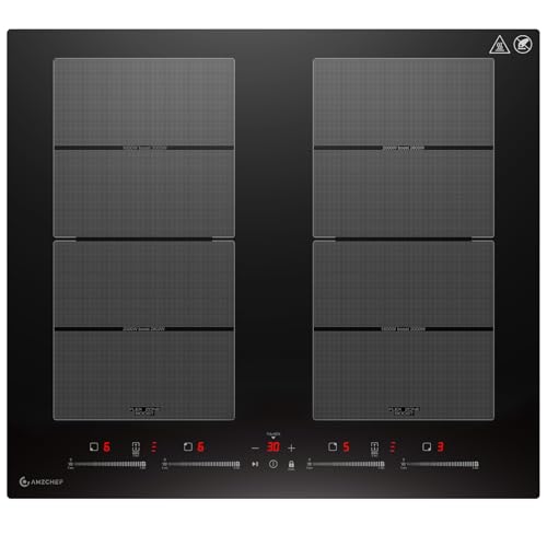 Amzchef Induktionskochfeld 60cm Mit 2 Flexzonen 4 Zonen