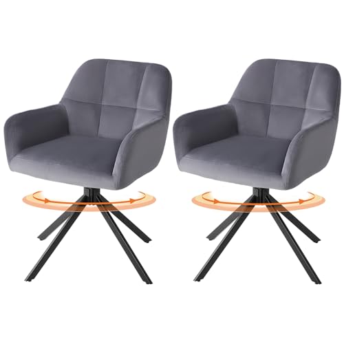 Sweetcrispy Esszimmerstuhl 2er Set 360 Drehstuhl Esszimmer K