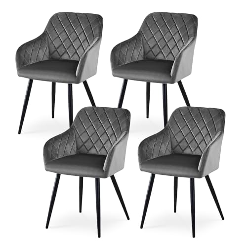 Clipop Esszimmerst Hle 4er Set K Chenstuhl Samt