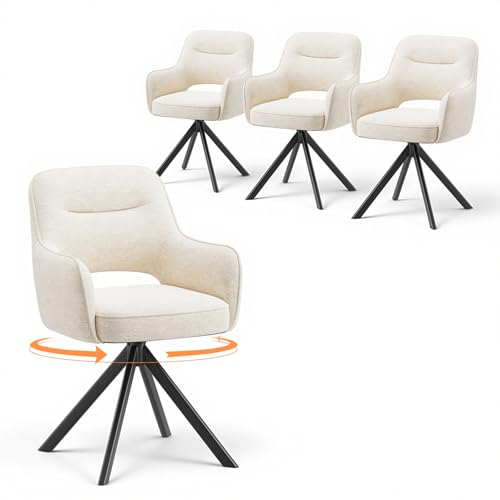 Colamy Drehbare Esszimmerst Hle 4er Set Mit Armlehnen